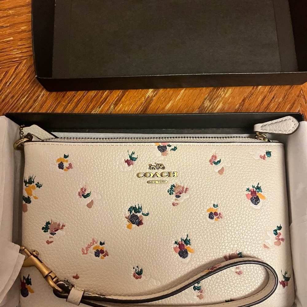 Coach Floral Wristlet